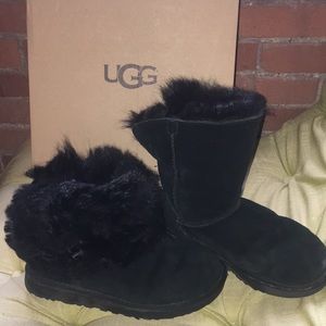 UGG Australia Fold Over Fur Boot